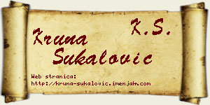 Kruna Šukalović vizit kartica